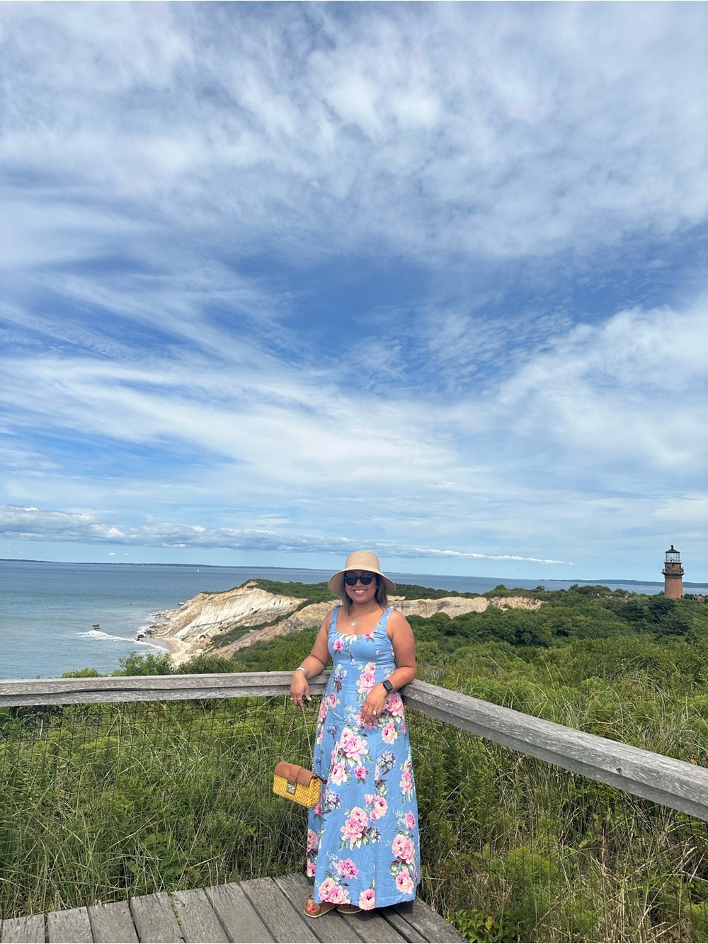 Women’s GAP Blue Floral Dress with Pink and Cream Blooms - Picture 5 of 5